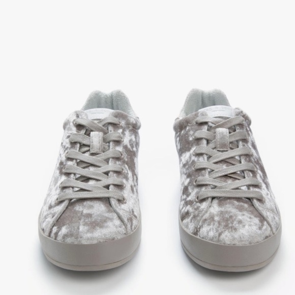 Rag and Bone RB1 Low Velvet Sneakers Grey - Picture 2 of 6